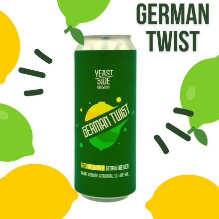 German Twist (0,5 l)- Bajor Búzasör Citrommal és Lime-mal - 4,9 %